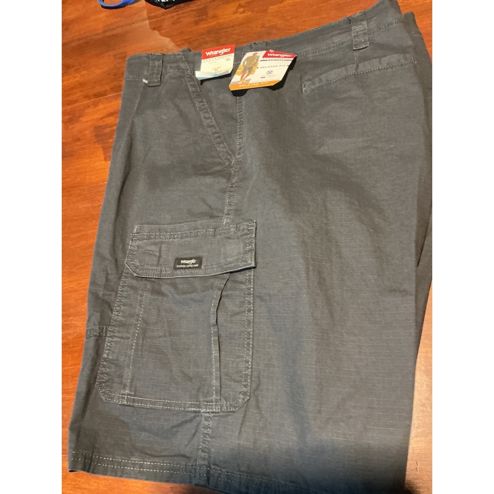 Wrangler Five Star Heritage Relaxed Fit Cargo Shorts Grey 44 112314952